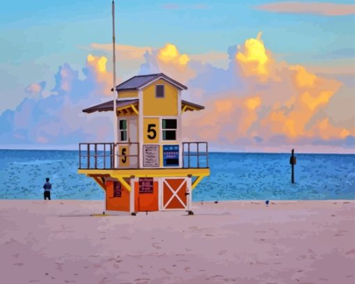 Life Guard Huts Paint By Numbers