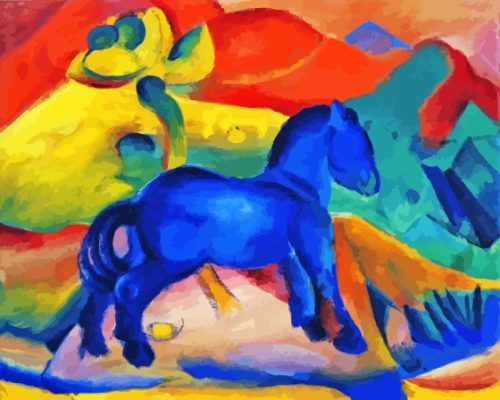 Little Blue Horse By Franz Marc Paint By Numbers