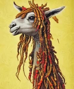 Llama With Dreadlocks Paint By Numbers