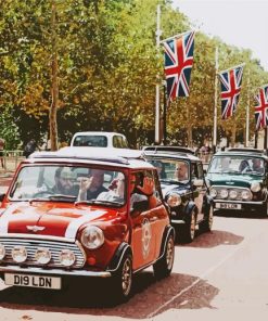 London Classic Mini Cars Paint By Numbers