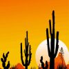 Mexico Desert Sunset Landscape Paint By Numbers