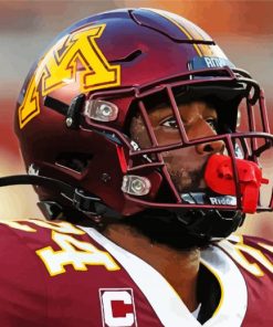 Minnesota Gophers Football Player Paint By Numbers