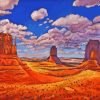 Monumental Johnathan Harris Western Desert Landscape Paint By Numbers