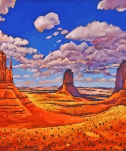 Monumental Johnathan Harris Western Desert Landscape Paint By Numbers