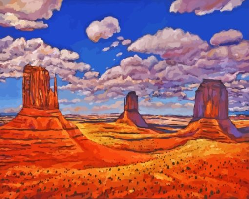 Monumental Johnathan Harris Western Desert Landscape Paint By Numbers