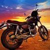 Motorcycle Sunset By Sea Paint By Numbers