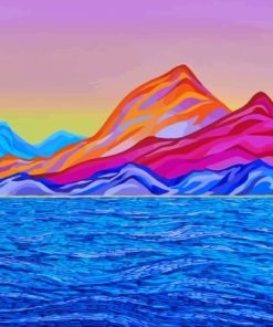 Mountain Sea Paint By Numbers