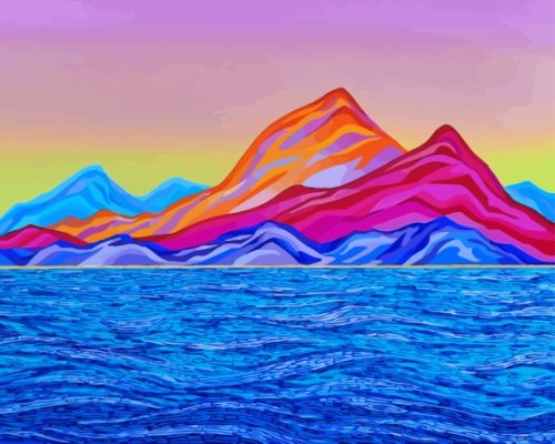 Mountain Sea Paint By Numbers