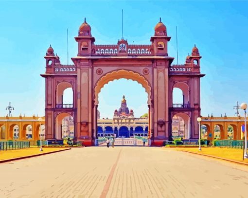 Mysuru City Buildings Paint By Numbers