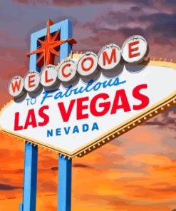 Nevada Welcome To Las Vegas City Paint By Numbers