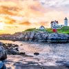 Nubble Lighthouse Landscape Paint By Numbers