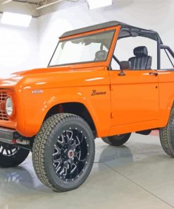 Orange Ford Bronco Car Paint By Numbers