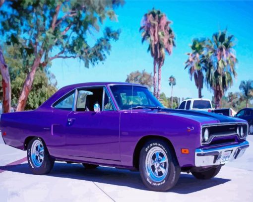 Plum Crazy Plymouth Roadrunner Paint By Numbers