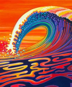 Rainbow Wave Paint By Numbers