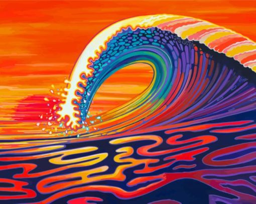 Rainbow Wave Paint By Numbers