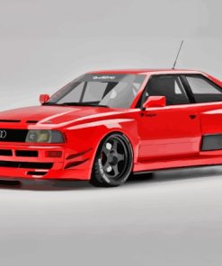 Red Audi 80 Car Paint By Numbers