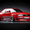 Red Classic Audi 80 Car Paint By Numbers