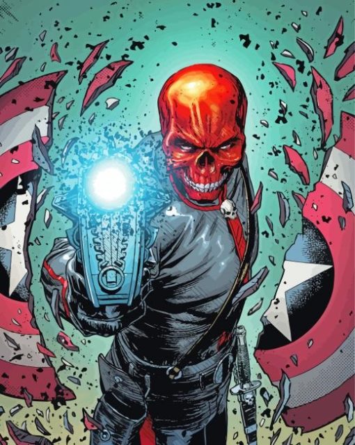 Red Skull Paint By Numbers