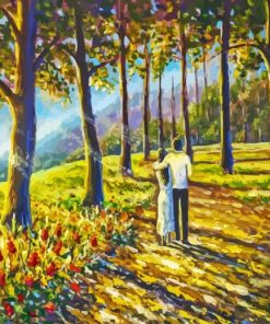 Romantic Couple In Forest Paint By Numbers