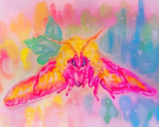 Rosy Maple Moth Paint By Numbers