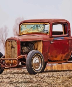 Rusty 32 Ford Car Paint By Numbers