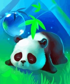 Sad Anime Panda Paint By Numbers