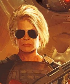 Sarah Connor Terminator Paint By Numbers