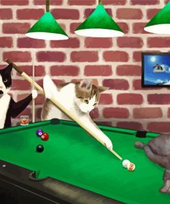 Snooker Cats Paint By Numbers