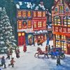 Snow Christmas Victorian Street Paint By Numbers