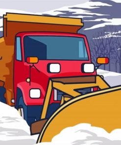 Snow Plow Truck Paint By Numbers