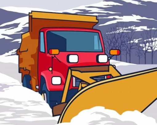 Snow Plow Truck Paint By Numbers