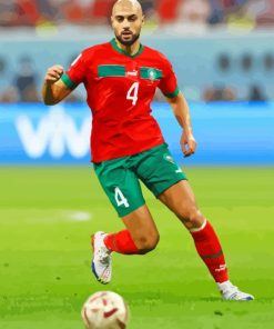 Sofyan Amrabat Moroccan Football Player Paint By Numbers