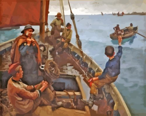 Stanhope Forbes Off To The Fishing Ground Paint By Numbers