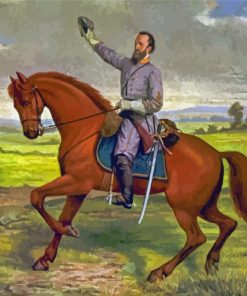 Stonewall Jackson On Horse Paint By Numbers