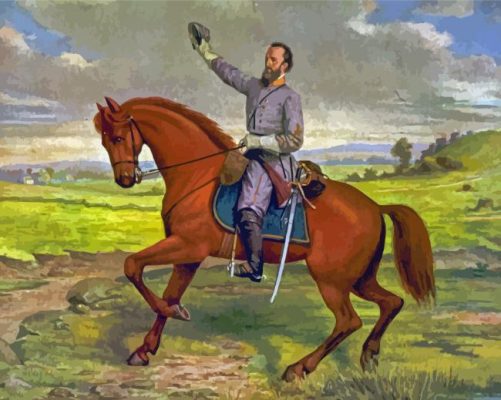 Stonewall Jackson On Horse Paint By Numbers