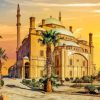 Sunset At Mosque Muhammad Ali Egypt Paint By Numbers