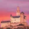 Sunset At Marksburg Castle Paint By Numbers