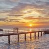 Sunset Over Warkworth Lighthouse Paint By Numbers