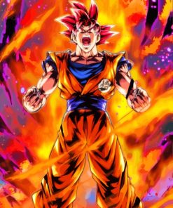 Super Saiyan God Art Paint By Numbers