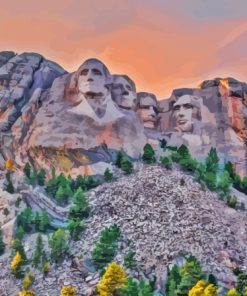 The Mount Rushmore National Memorial Paint By Numbers