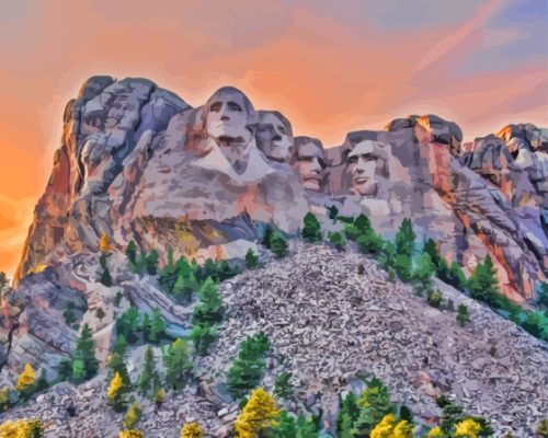 The Mount Rushmore National Memorial Paint By Numbers