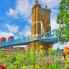 The Roebling Bridge In Cincnnati Paint By Numbers