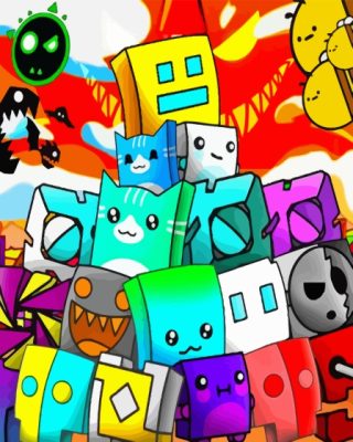 Video Game Geometry Dash Paint By Numbers