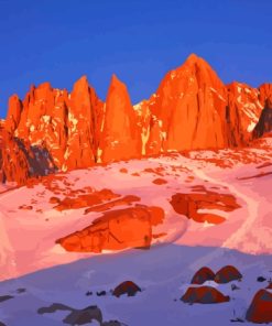 Winter Snow Mt Whitney California Paint By Numbers