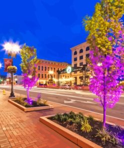 Wooster City Street At Night Paint By Numbers