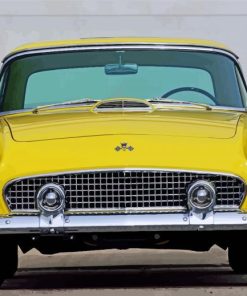 Yellow Thunderbird Classic Car Paint By Numbers