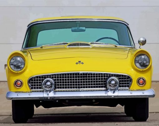 Yellow Thunderbird Classic Car Paint By Numbers