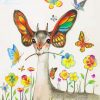 Aesthetic Deer With Butterfly Paint By Numbers