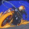 Aesthetic Ghost Rider Motorcycle Rider Paint By Numbers