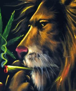 Aesthetic Lion Smoking Paint By Numbers